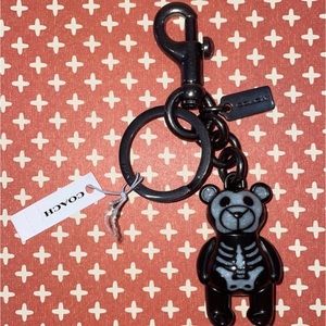 Coach Halloween  Skeleton Bear Keychain/Bag Charm
